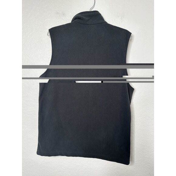 Columbia Fast Trek Fleece Vest Mens Size M Black Sleeveless Zip Pocket Mock Neck - Picture 3 of 4